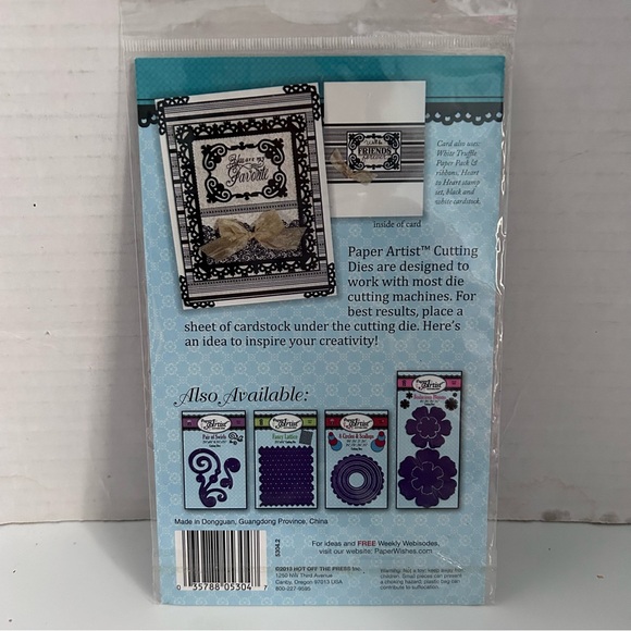 Hot Off The Press Paper Artist Cutting Die, 4 Lacy Rectangle Frames - Picture 2 of 5